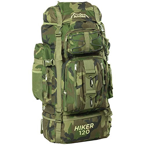 Andes Green Camo 120L Hiker Backpack
