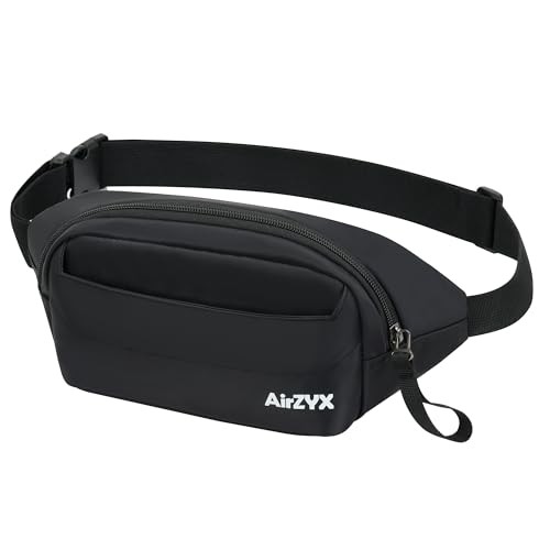 AirZyx Black Bumbag and Fanny Pack for Hiking and Running