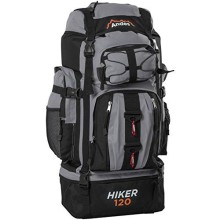 Andes Adtrek Grey 120L Hiker Backpack, Extra Large Hiking and Camping Rucksack