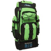 Andes Ramada 120L Extra Large Hiking and Camping Backpack, Bright Green