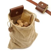 ASENIE Khaki Foraging Bag, Waxed Canvas Pouch for Outdoor Activities