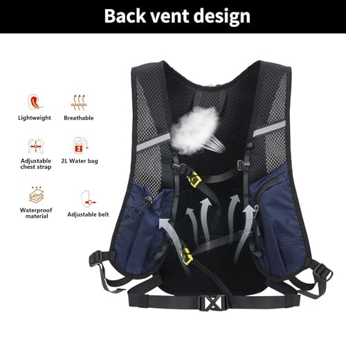 Asnewkit Ultra Lightweight 20L Waterproof Backpack, Blue-1
