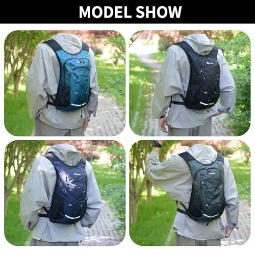 Asnewkit Ultra Lightweight 20L Waterproof Backpack, Blue-2