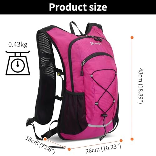Asnewkit Ultra Lightweight 20L Waterproof Backpack, Red-2