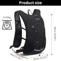 Asnewkit Ultra Lightweight 20L Waterproof Hiking Backpack, Black