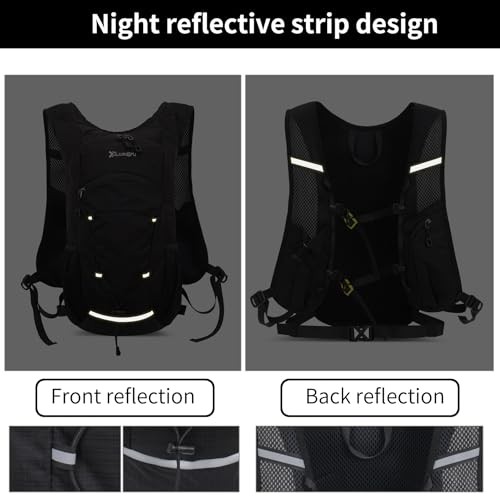 Asnewkit Ultra Lightweight 20L Waterproof Hiking Backpack, Black-4