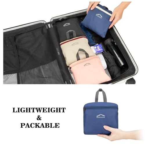 BAGPARKK 35L Lightweight Packable Travel Hiking Backpack Daypack, Navy, 35L Extra Large-6