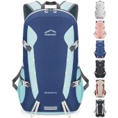 BAGPARKK 35L Lightweight Packable Hiking Backpack, Navy Blue, Extra Large