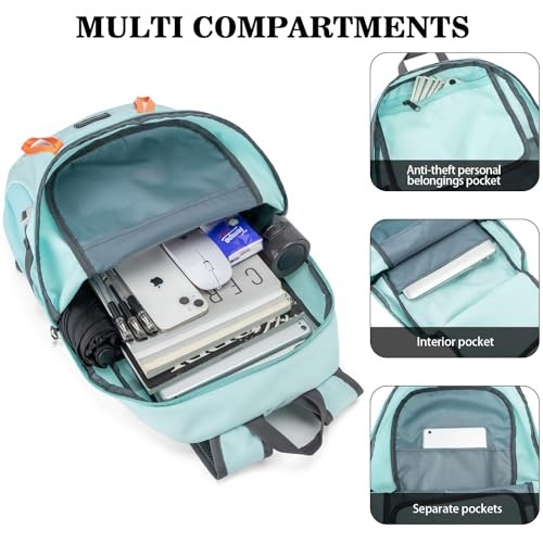 BAGPARKK 35L Lightweight Packable Hiking Backpack, Sky Blue-1