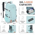 BAGPARKK 35L Lightweight Packable Hiking Backpack, Sky Blue