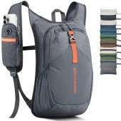 BECOJADDE 15L Foldable Hiking Backpack, Grey