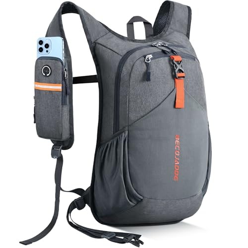 BECOJADDE 18L Foldable Hiking Backpack, Grey