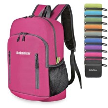 Bekahizar 20L Ultra Lightweight Foldable Hiking Daypack, Rose Red