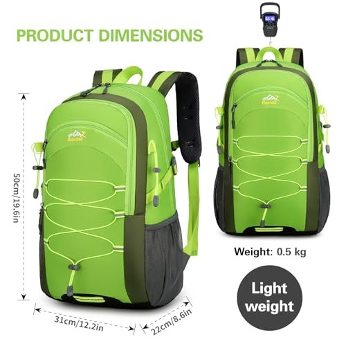 Besrina 40L Hiking Backpack, water-resistant travel rucksack with reflective strips-1