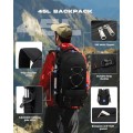 Besttravel 45L Travel Backpack, Water Resistant Hiking Rucksack, Black
