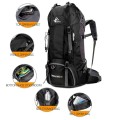 Bseash 60L Waterproof Hiking and Camping Backpack with Rain Cover, Black