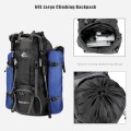 Bseash 60L Waterproof Hiking and Camping Backpack with Rain Cover, Black