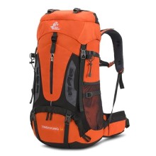 Bseash 60L Waterproof Lightweight Hiking Backpack with Rain Cover, Orange