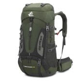 Bseash 60L Waterproof Lightweight Hiking Backpack with Rain Cover, Army Green
