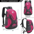 Bseash Small 20L Outdoor Hiking Backpack, Rose Red