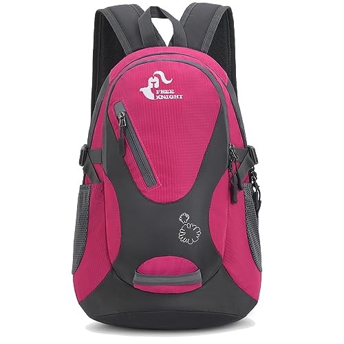 Bseash Small 20L Outdoor Hiking Backpack, Rose Red-7