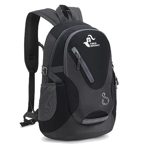 Bseash Small 20L Hiking Backpack, Black, Lightweight Waterproof Daypack for Kids