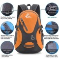 Bseash Small 20L Outdoor Hiking Backpack, Orange, Lightweight Waterproof Daypack for Kids