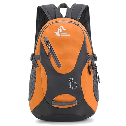 Bseash Small 20L Outdoor Hiking Backpack, Orange, Lightweight Waterproof Daypack for Kids-7