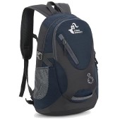 Bseash Small 20L Outdoor Hiking Backpack, Navy Blue, Lightweight Waterproof Daypack for Kids