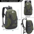 Bseash Small 20L Outdoor Hiking Backpack, Army Green Lightweight Waterproof Daypack for Kids