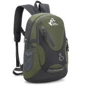 Bseash Small 20L Outdoor Hiking Backpack, Army Green Lightweight Waterproof Daypack for Kids