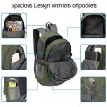 Bseash Small 20L Outdoor Hiking Backpack, Army Green Lightweight Waterproof Daypack for Kids