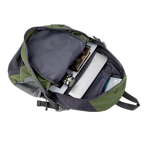 Bseash Small 20L Outdoor Hiking Backpack, Army Green Lightweight Waterproof Daypack for Kids-6