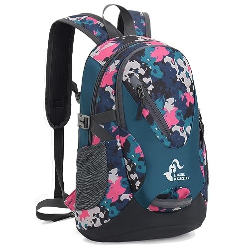 Bseash Small 20L Outdoor Hiking Backpack, Pink Camo