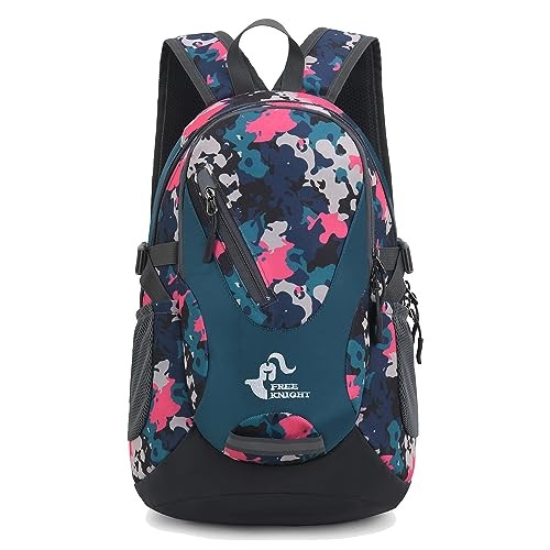 Bseash Small 20L Outdoor Hiking Backpack, Pink Camo-6