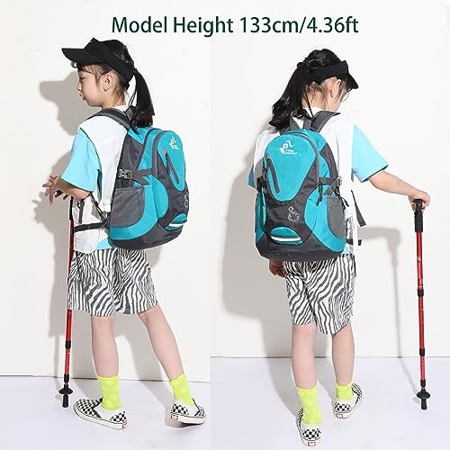 Bseash Small 20L Outdoor Hiking Backpack, Lake Green-5