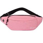 szyanlai Pink Bum Bag with Headphone Jack and Adjustable Belt