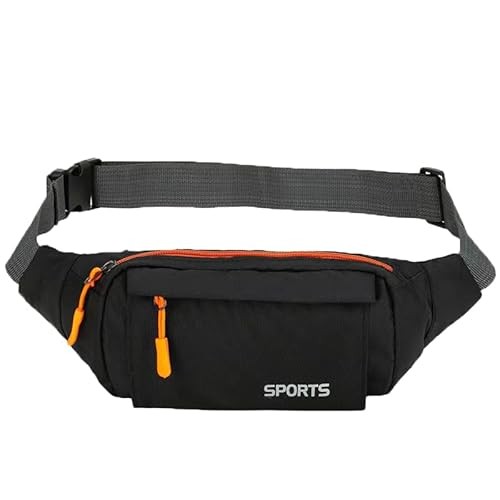 hongking Black Bumbag Waist Fanny Pack with Hidden Pocket