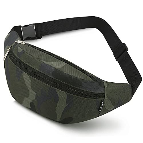 Ridirun Camogreen Waterproof Waist Bag, Bumbag for Hiking, Running and Travel