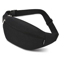 Ridirun Black Waterproof Waist Bag Bumbag for Hiking, Running and Travel
