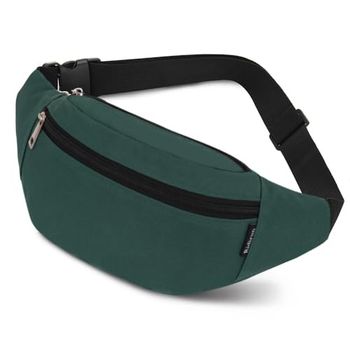 Ridirun Olive Waist Bag, Waterproof Bumbag for Hiking, Running and Travel