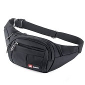 AirZyx Running and Hiking Waist Bag, Black
