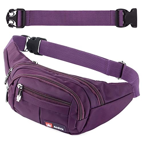 AirZyx running and hiking waist bag, purple, with belt