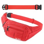 AirZyx Running and Hiking Waist Bag, Red-ex-belt