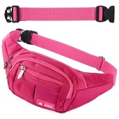 AirZyx Running and Hiking Waist Bag, Rosered-ex-belt