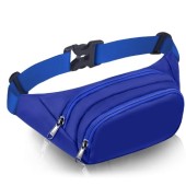 JAUSFETS Royal Blue Large Capacity Waist Pack, 3 Pockets