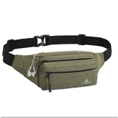 JAZUX Armygreen Bum Bag with Adjustable Belt