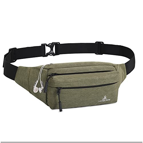 JAZUX Armygreen Bum Bag with Adjustable Belt