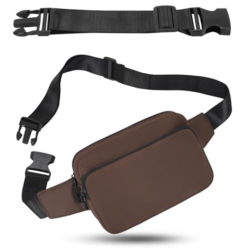 IHIGOGOFA Brown Waist Fanny Pack with 30cm Extended Belt