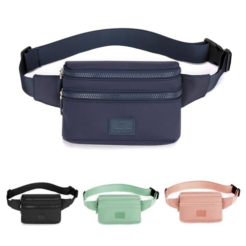 hongking Blue Waist Fanny Pack with Adjustable Belt